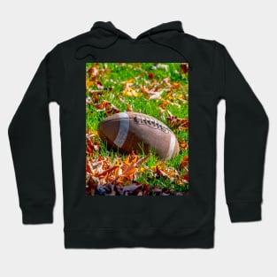 Touchdown!  football on a leafy field Hoodie